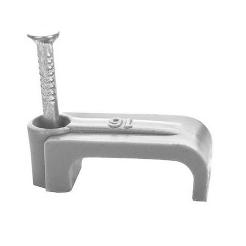 10 Mm Flat Twin & Earth Cable Clips Grey (50)